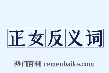 正女反义词是什么意思的图片